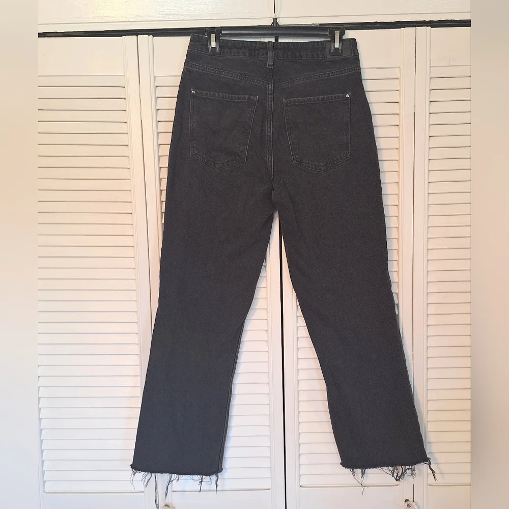 Zara Black Embellished Rhinestone Vintage Style Jeans Sz 6 *U - Picture 8 of 8